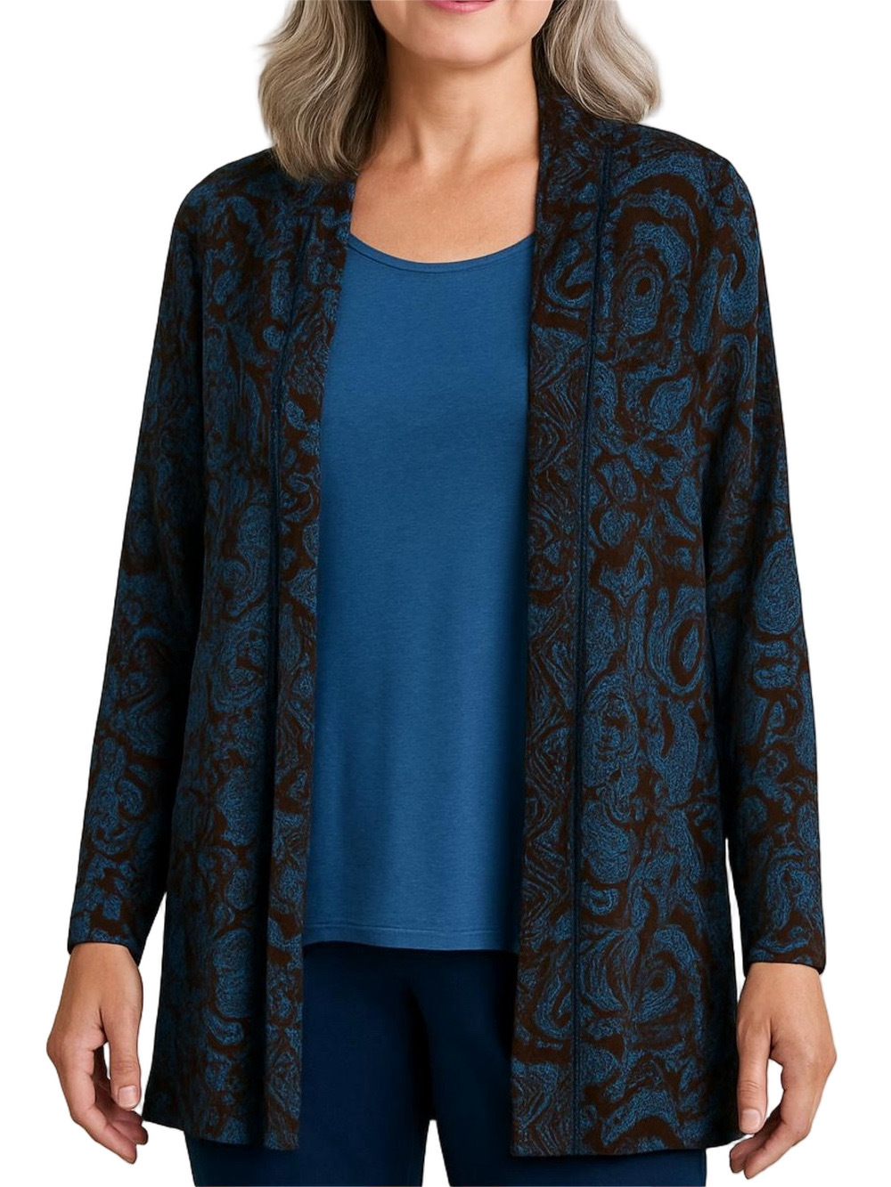 173. NWOT WOMENS SUSAN GRAVER L DETAIL TOP